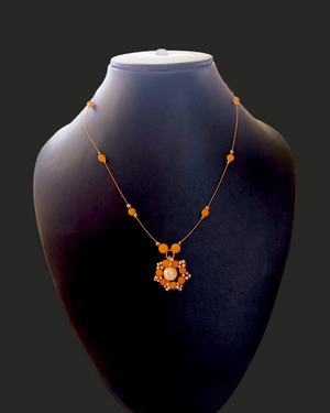 Yellow beads invisible pendant